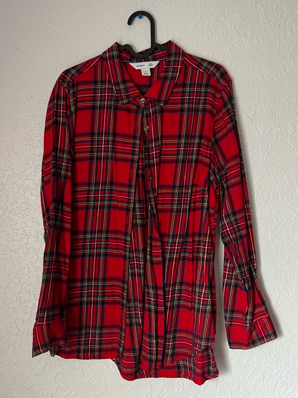 Old Navy Red Plaid Button-Down Shirt